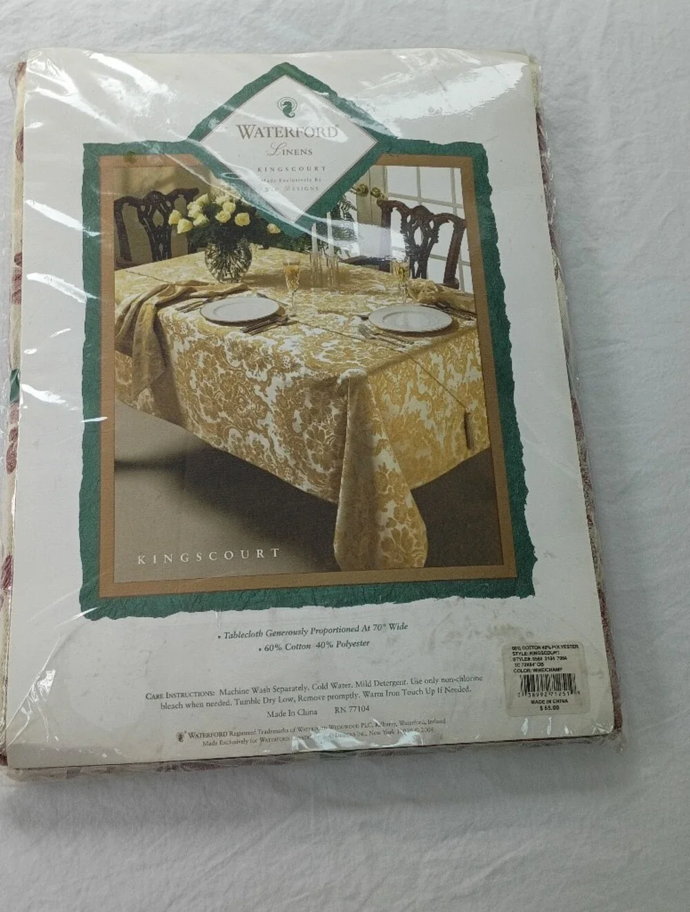 Waterford Linens Floral Tablecloth Oblong 70